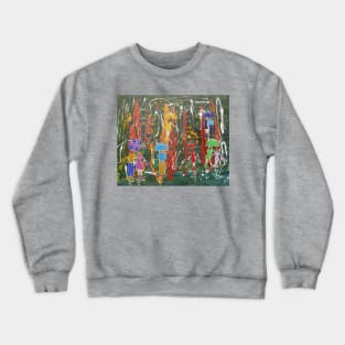 A Splash of Colour in the Rain, Umbrella painting Crewneck Sweatshirt